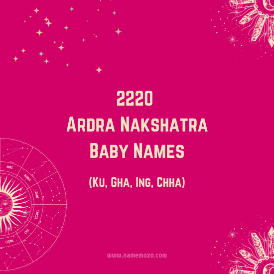 2220 Ardra Nakshatra Baby Names (Ku, Gha, Ing, Chha)