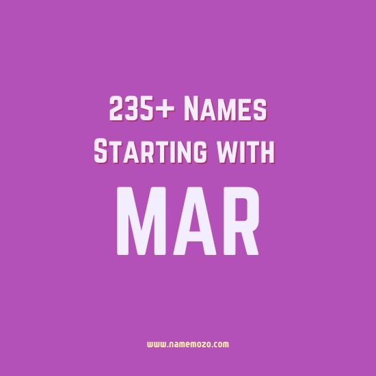 Mexican Girl Names That Start With Mar